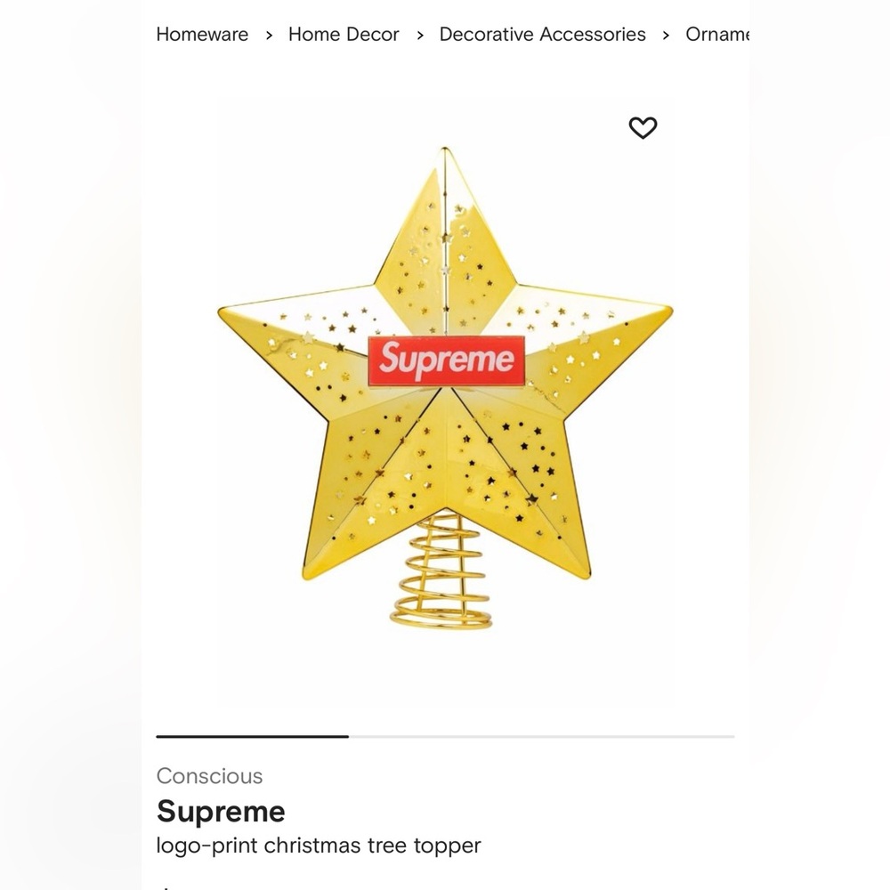 SUPREME GOLD TREE TOPPER